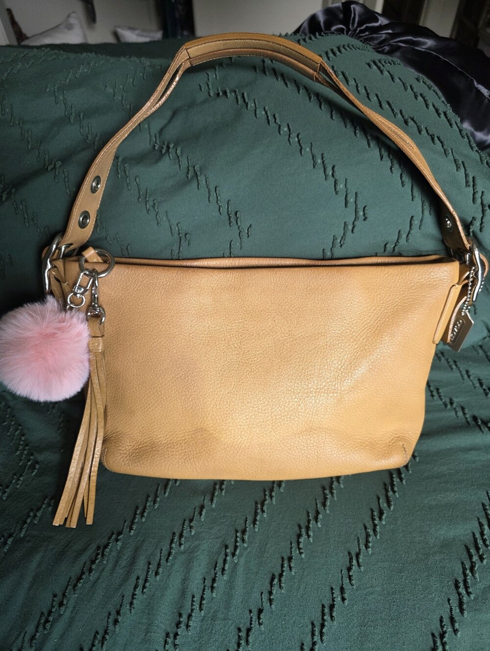 Coach Legacy East West Tan Leather Shoulder Bag